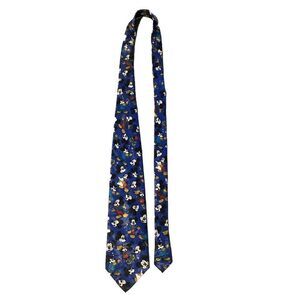 DISNEY MICKEY UNLIMITED DARKBLUE RED MICKEY MOUSE POLY NECKTIE TIE